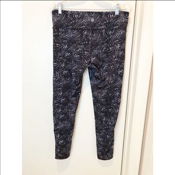 𝅺euc Athleta zebra stripe leggings sz extra small - Picture 6 of 8